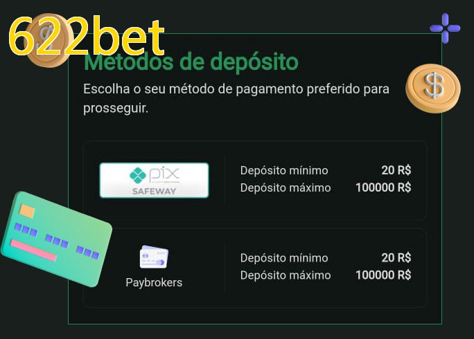 O cassino 622betbet oferece uma grande variedade de métodos de pagamento